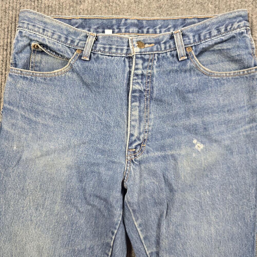 Calvin Klein Jeans Mens 36x32 Blue Medium Relaxed Straight USA Made Denim 32x31